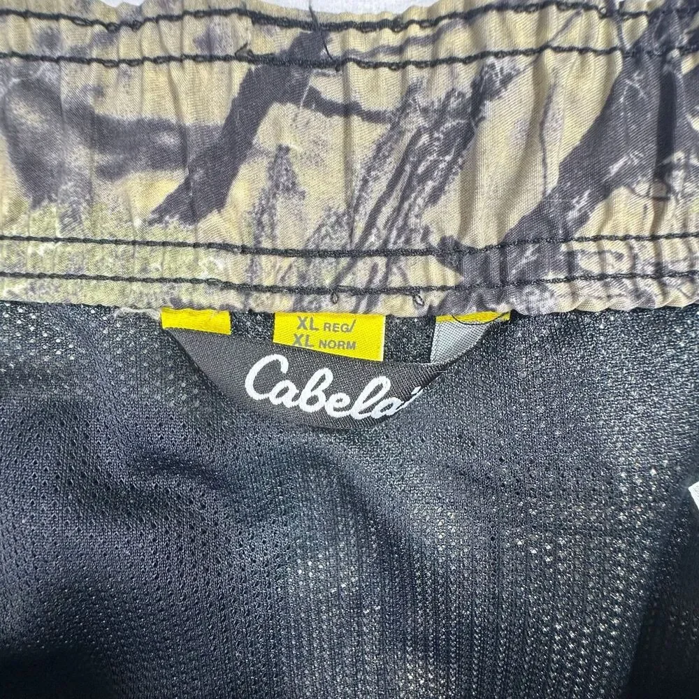 Cabelas Mens Camouflage Cargo Shorts‎ With Adjustable Belt & Pockets XL Camo